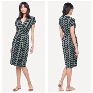 Ann Taylor Verbena Short Sleeve Wrap Dress